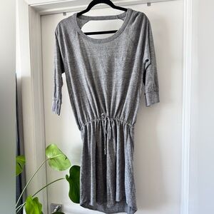 Chaser Heather Gray Dress with Drawstring Sz L